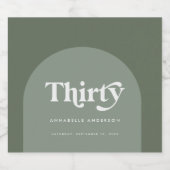 Moderner, minimaler geometrischer Weise - Grüner G Schaumweinetikett (Einzelnes Label)