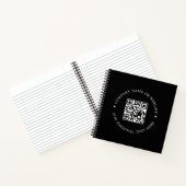 Moderner minimaler Geschäftsstil mit schwarzem QR- Notizblock (Innenseite)