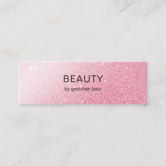 Moderner Minimaler Glitzer Mini Visitenkarte (Vorderseite)