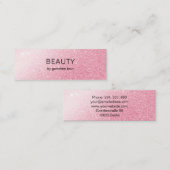 Moderner Minimaler Glitzer Mini Visitenkarte (Vorne/Hinten)