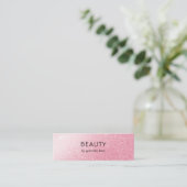 Moderner Minimaler Glitzer Mini Visitenkarte (Stehend Vorderseite)