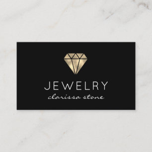 Moderner minimaler Gold- und Schwarzschmuck  Visitenkarte
