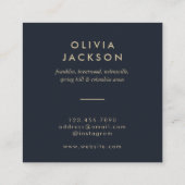 Moderner Minimaler Hundeschüler Trainer Hundesitz Quadratische Visitenkarte (Rückseite)