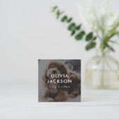 Moderner Minimaler Hundeschüler Trainer Hundesitz Quadratische Visitenkarte (Stehend Vorderseite)