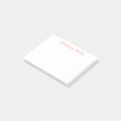 Moderner Minimaler Individuelle Name Post-it Klebezettel (angewinkelt)