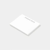 Moderner Minimaler Individuelle Name Post-it Klebezettel (angewinkelt)