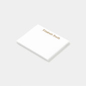 Moderner Minimaler Individuelle Name Post-it Klebezettel (angewinkelt)