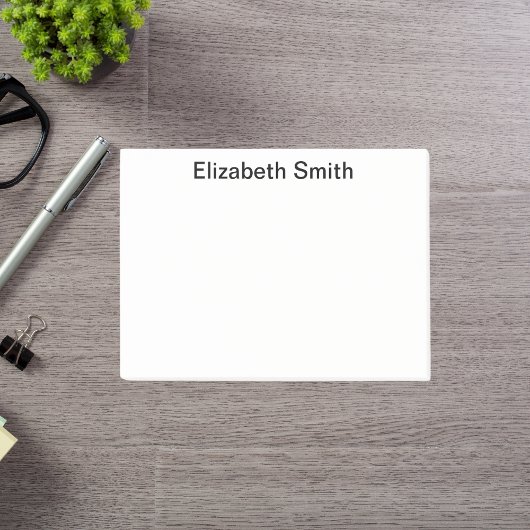 Moderner Minimaler Individuelle Name Post-it Klebezettel