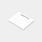 Moderner Minimaler Individuelle Name Post-it Klebezettel (angewinkelt)