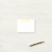 Moderner Minimaler Individuelle Name Post-it Klebezettel (Auf Schreibtisch)