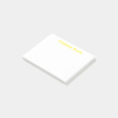 Moderner Minimaler Individuelle Name Post-it Klebezettel (angewinkelt)