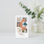 Moderner Minimaler Instagram Foto Grid Influencer Visitenkarte (Stehend Vorderseite)