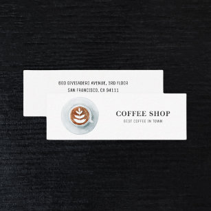 Moderner Minimaler Kaffee-Shop Beruflich Mini Visitenkarte