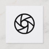 Moderner Minimaler Kameraperturfotograf Quadratische Visitenkarte (Vorderseite)