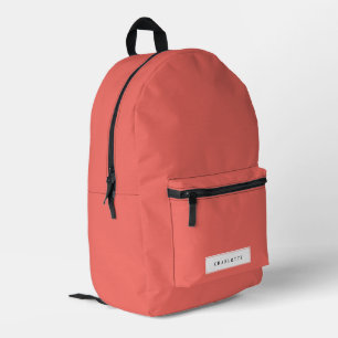 Moderner Minimaler Korallenfest-Individuelle Name Bedruckter Rucksack
