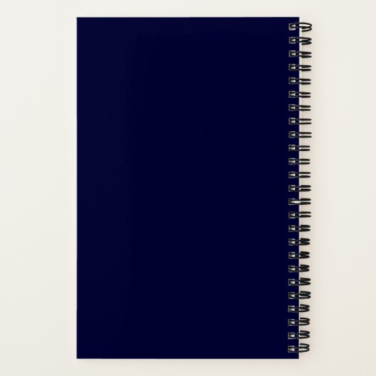 Moderner Minimaler Monogramm-Name Notizblock (Rückseite)