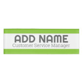 Moderner Minimaler Name Farbe Akzent Mitarbeiter Namenschild (Vorderseite)