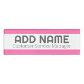 Moderner Minimaler Name Farbe Akzent Mitarbeiter Namenschild (Vorderseite)