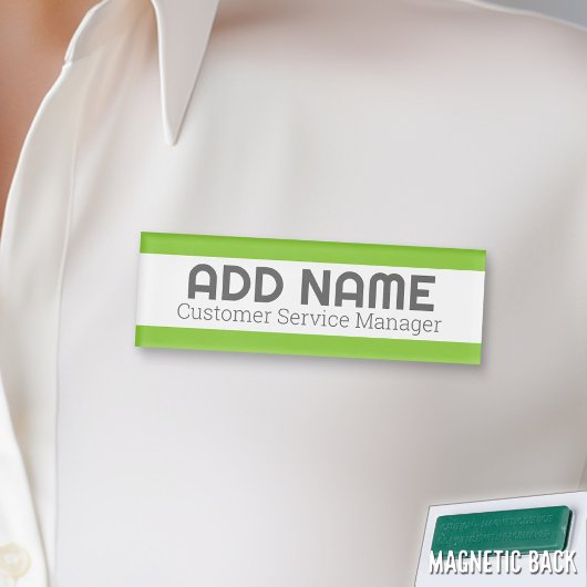 Moderner Minimaler Name Farbe Akzent Mitarbeiter Namenschild