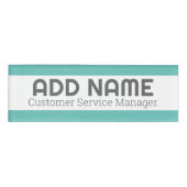 Moderner Minimaler Name Farbe Akzent Mitarbeiter Namenschild (Vorderseite)