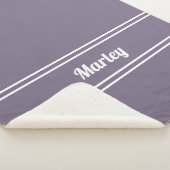 Moderner Minimaler Name Mit Monogramm Script Chic  Sherpadecke (3/4)
