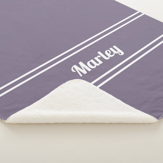 Moderner Minimaler Name Mit Monogramm Script Chic  Sherpadecke (3/4)