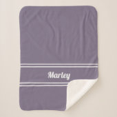 Moderner Minimaler Name Mit Monogramm Script Chic  Sherpadecke (Vorderseite)