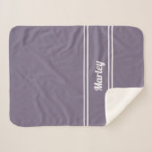 Moderner Minimaler Name Mit Monogramm Script Chic  Sherpadecke (Vorderseite (Horizontal))
