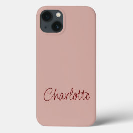 Moderner minimaler Personalisierter Name Dusty Pin Case-Mate iPhone Hülle