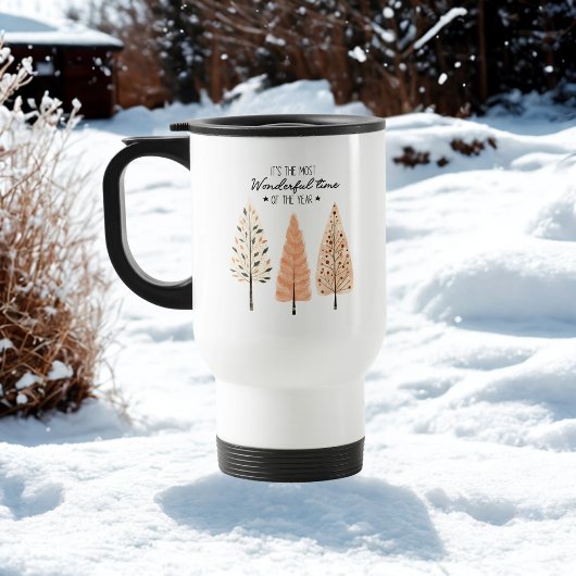 Moderner Minimaler Pine Tree Hyge Style Urlaub Reisebecher