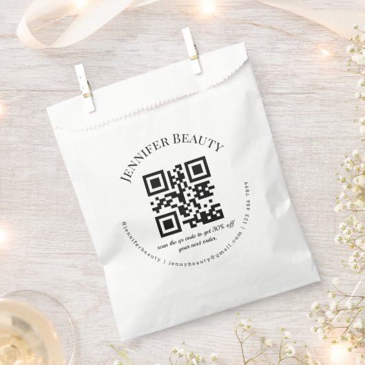 moderner minimaler QL-Code für Kleinunternehmen Geschenktütchen (Ausgeschnitten)