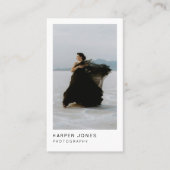 Moderner Minimaler QR-Code Beruflich 2 Foto Visitenkarte (Vorderseite)