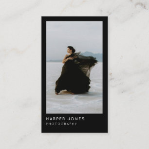 Moderner Minimaler QR-Code Beruflich 2 Foto Visitenkarte