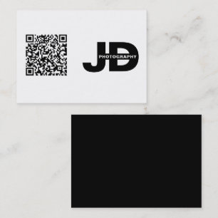 Moderner Minimaler QR-Code einfach sauber Visitenkarte