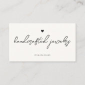 Moderner Minimaler QR-Code für einfaches Herz Visitenkarte (Vorderseite)