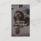 Moderner Minimaler QR-Code für Hundetrainer Visitenkarte (Vorderseite)