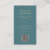 Moderner Minimaler QR-Code für Hundetrainer Visitenkarte (Rückseite)