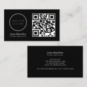 Moderner Minimaler QR-Code für kundenspezifisches Visitenkarte (Vorne/Hinten)