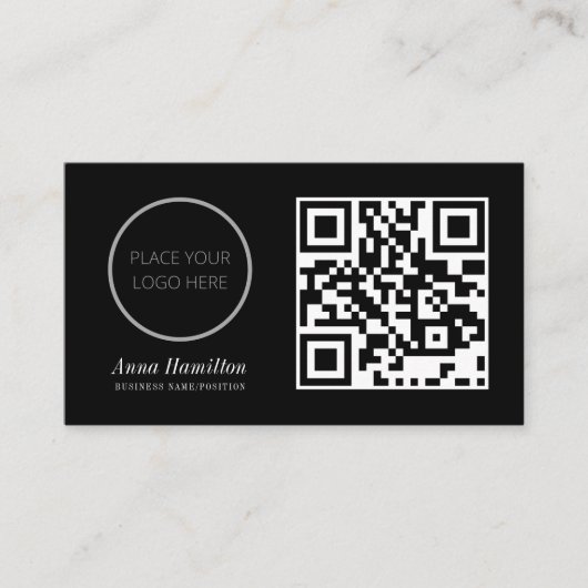 Moderner Minimaler QR-Code für kundenspezifisches Visitenkarte (Vorderseite)