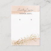 Moderner Minimaler Rosa- und Goldverdiener Visitenkarte (Vorderseite)