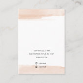 Moderner Minimaler Rosa- und Goldverdiener Visitenkarte (Rückseite)