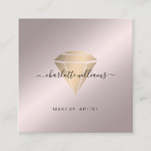 Moderner Minimaler Rosegold-Gold Diamant Salon