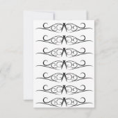 Moderner Minimaler RSVP für Schwarz/Weiß-Hochzeit Einladung (Rückseite)