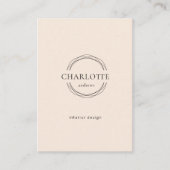 Moderner, minimaler Salon, Logo-Kreis Visitenkarte (Vorderseite)