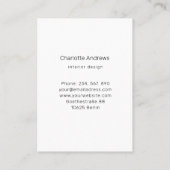 Moderner, minimaler Salon, Logo-Kreis Visitenkarte (Rückseite)