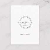 Moderner, minimaler Salon, Logo-Kreis Visitenkarte (Vorderseite)