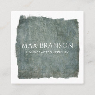 Moderner Minimaler Schiefergrün-Designer Quadratische Visitenkarte