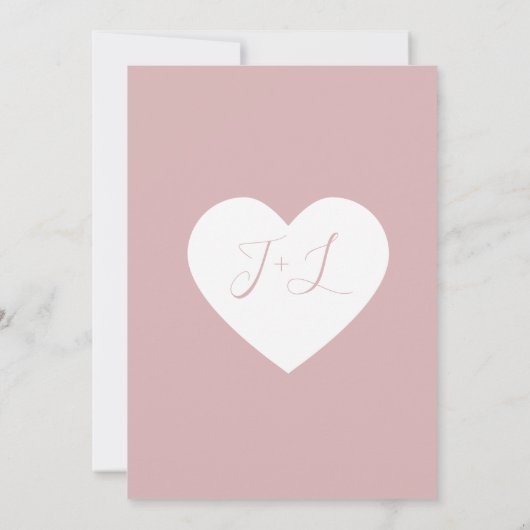 Moderner Minimaler Schimmer mit Herz Save the Date Einladung (Rückseite)