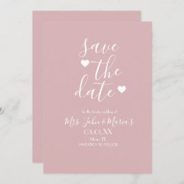 Moderner Minimaler Schimmer mit Herz Save the Date Einladung