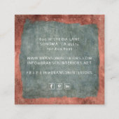 Moderner Minimaler Schmuckdesigner Quadratische Visitenkarte (Rückseite)